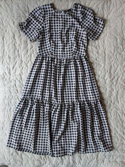 Black and White Gingham Dress