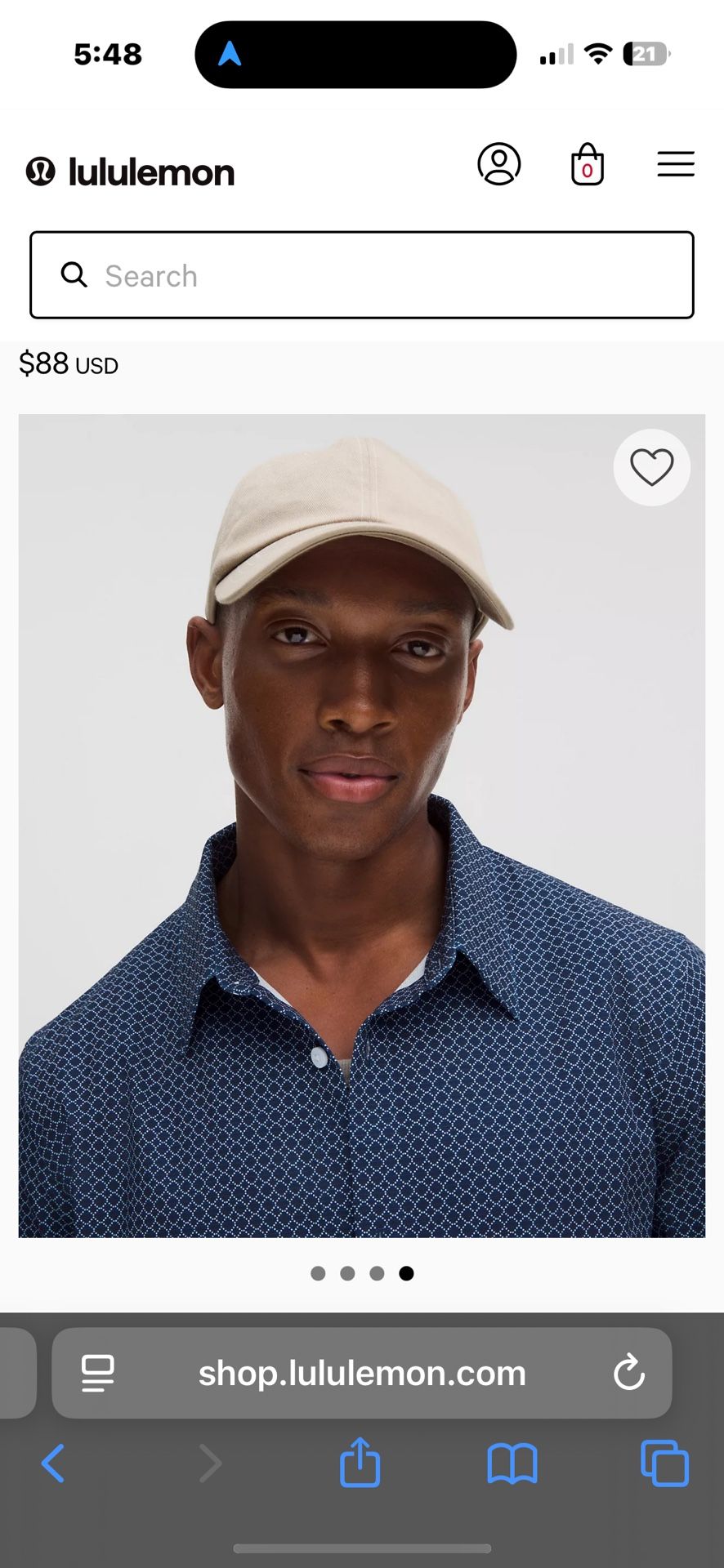 Lululemon Navy Blue Button Up
