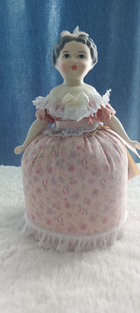 Porcelain Doll "Miss Lucy" Pin Cushion From Meg's Doll Garden