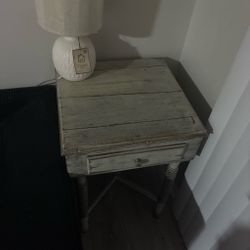 Vintage wood nightstand