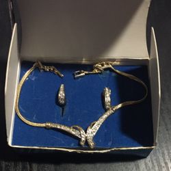 Earring Bracelet Set Silver