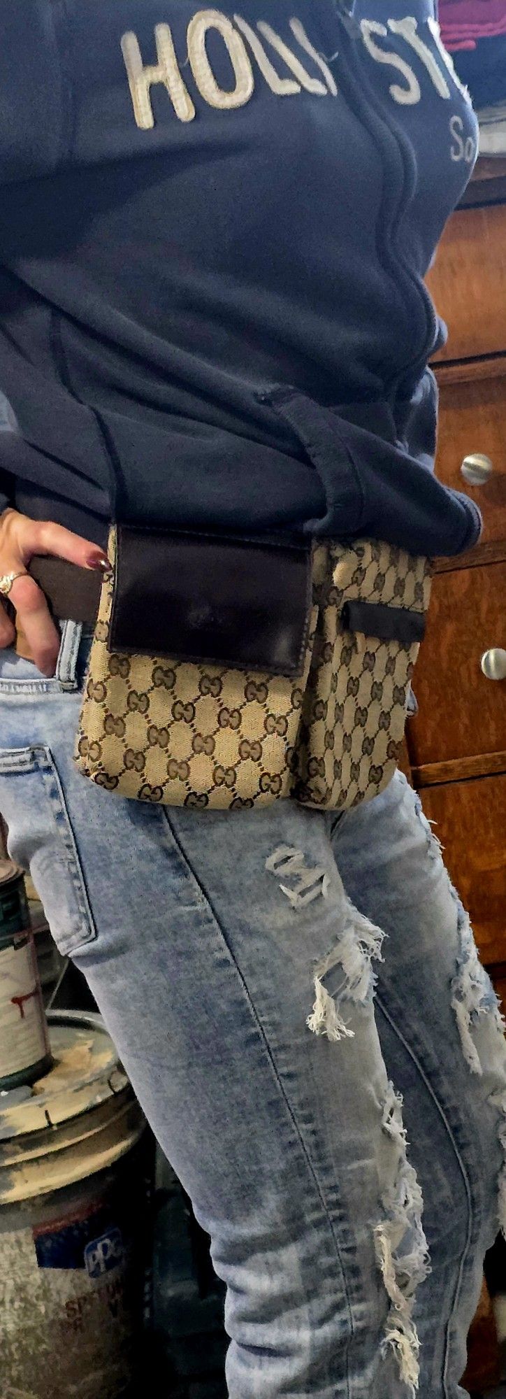 GUCCI MONOGRAM BELT BAG