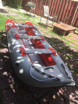 BRIS 14.1Ft Inflatable Kayak Fishing Tender Inflatable Pontoon