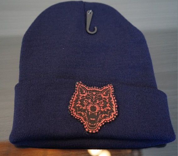 Beanie With Leather Engraved Patch 