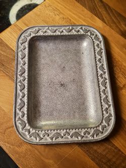 RWP Wilton Armetale Doves & Hearts Rectangular Small Tray Trinket Dish 7.75" EUC