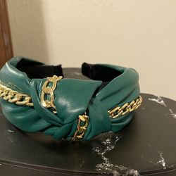 New Emerald Green leather headband 💚💚