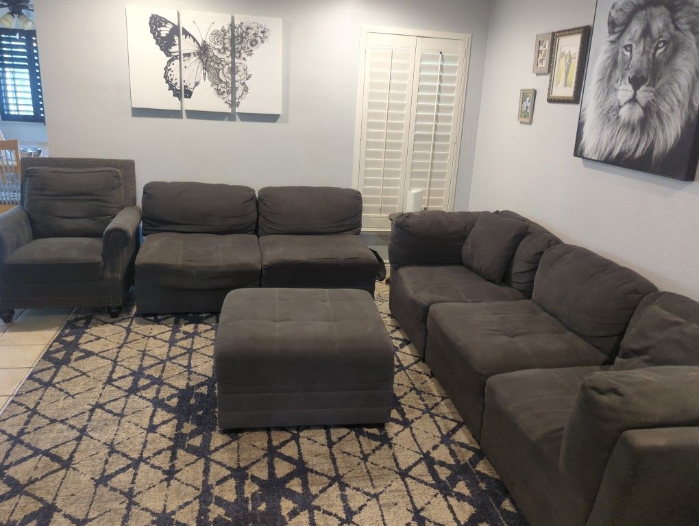 Sectional And Chair $ 200 Or Best Offer