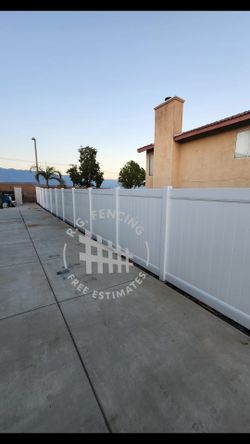 White Vinyl Fence