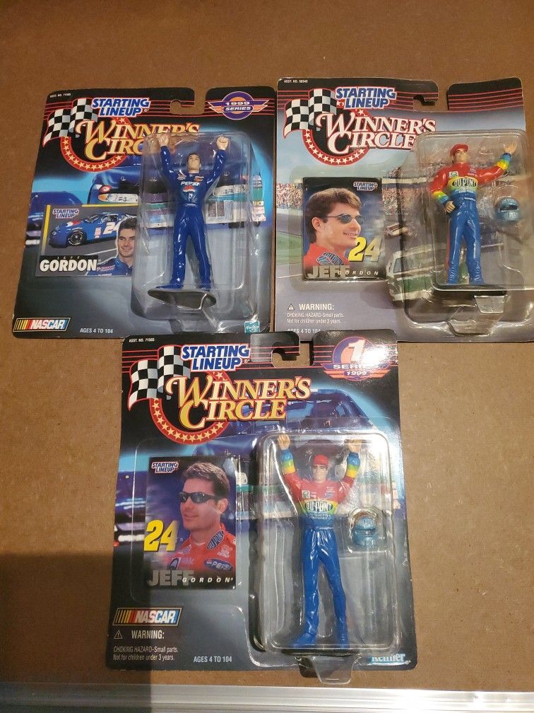 Circa 1999 Lot Of 3 Starting Lineup JEFF GORDON action Figure All For $20