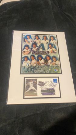 2001 Arizona Diamondbacks NL Champions Matted Display (OBO)