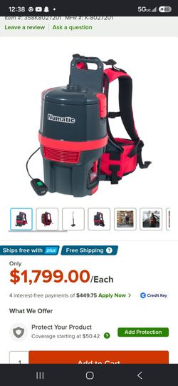 Portable battery operated vaccume