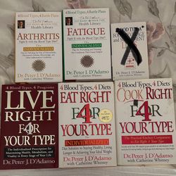 5 Books-Eat Right For Your Blood Type 