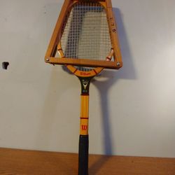 Mid-century Wilson Tony Trabert Tennis Racket and  wood protector. New condition.