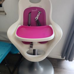 Boon high best sale chair pink