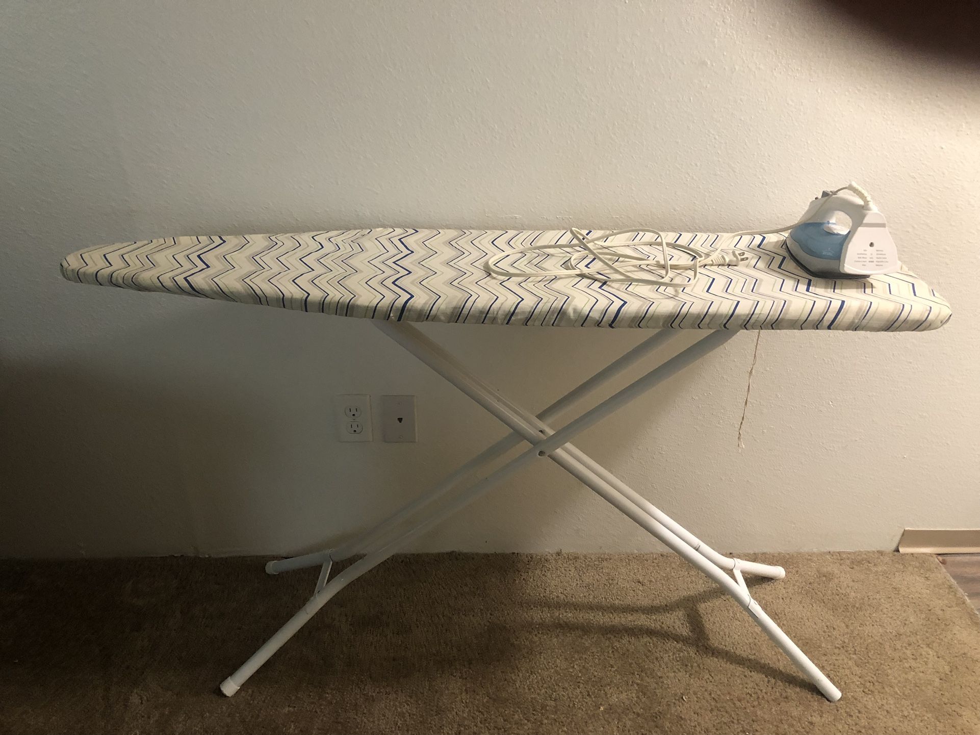 Ironing Board And Rival Steam Iron