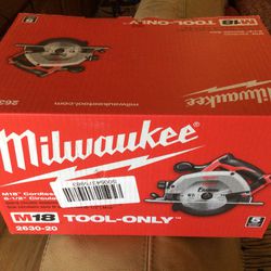 Milwaukee M18 Circular Saw 6-1/2”.  Brand NEW.  Tool Only. 
