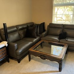 Gray Leather Couches