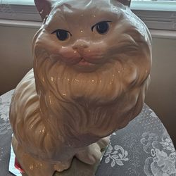 $35.00 - 1970's Cat Statue, Lifesized!  Ceramic/Handcrafted  & Handpainted!  Like New Condition/Lowest Price Offer!