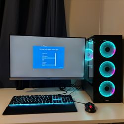 PC and Vertical Monitor