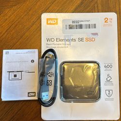2TB Storage Drive WD Elements SE SSD