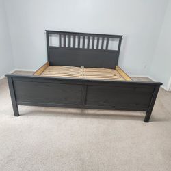 King Size Ikea Bed Frame (Black, Good Condition)