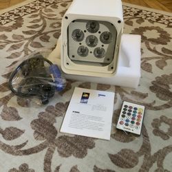 Battery Powered Stage Lights, 9600mAh Rechargeable Par Can Lights 6x18W