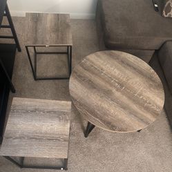 coffee table with matching stands