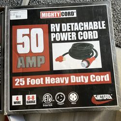 RV Detachable 50 AMP Power Cord