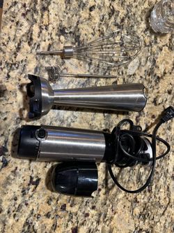 Hand Blender with Whisk and Frother