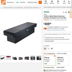Husky 71.36 in. Matte Black Aluminum Full-Size Crossbed Truck Tool Box 