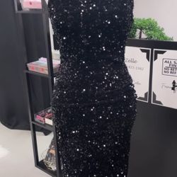 Black Sequin Dress 