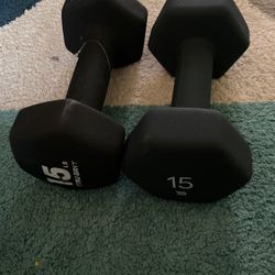 2x 15 Pound Weights