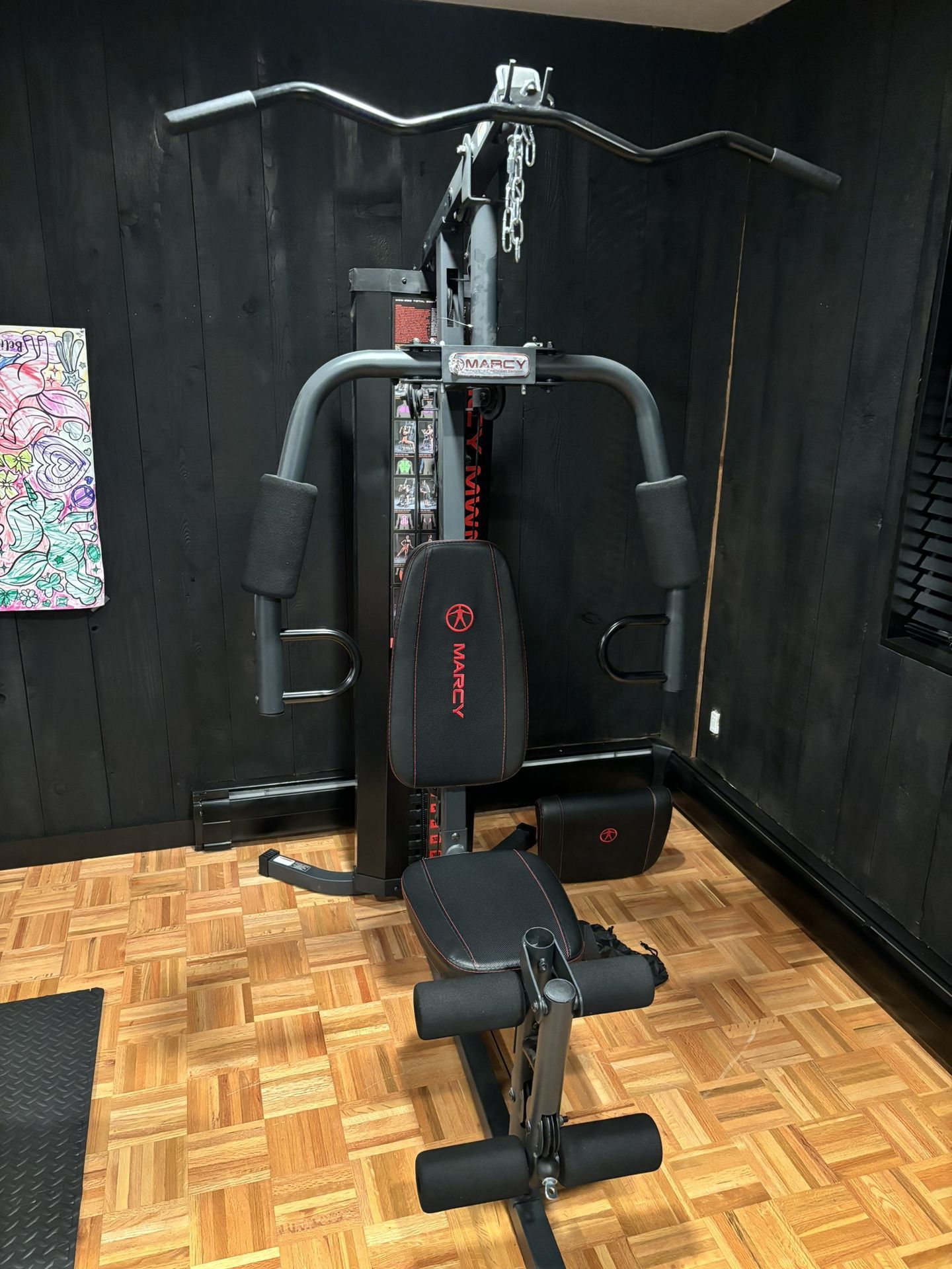 Gym Setup bow flex Dumbbells, Bench And Machine