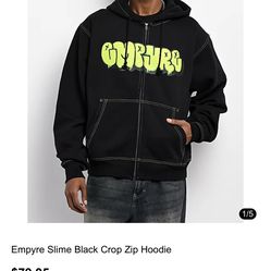 empyre black and green cropped jacket