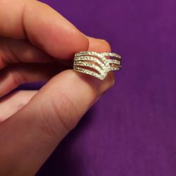 Womens Silver Ring With Cz