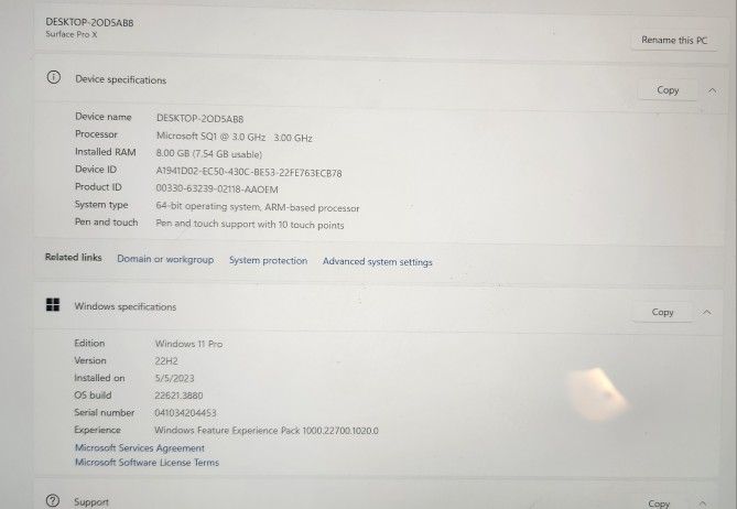 Microsoft Surface X