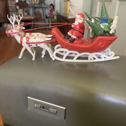 Vintage Christmas Santa Sleigh