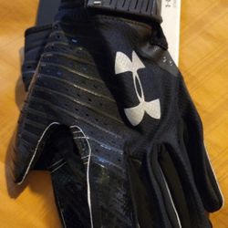 Brand New Under Armour Spotlight Black Football Gloves Men Size XL