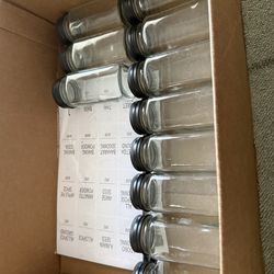 Glass jar spices