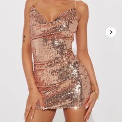 Gold Sequin Dress