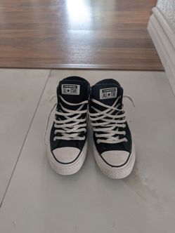 Converse Women's Chuck Taylor All Star Madison Mid Top, Black/White, 7.5