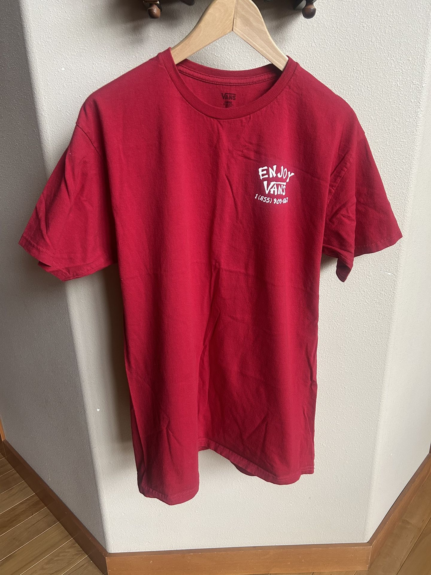 Vans Off The Wall Red T Shirt - Men’s Size Large