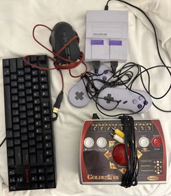Video Game Bundle With Red Dragon Keyboard And Mouse (8game Console 2 Controllers And Golf Game Controller) 