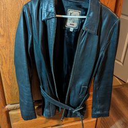 Luis Aiver Women's Belted Leather Jacket