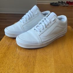 LIKE NEW LEATHER VANS SIZE 5 Men Or 6.5 Women 