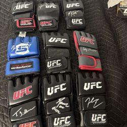 Signed UFC gloves