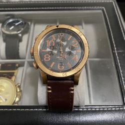 Watch Nixon 52-30 Rose Gold Leather Band 