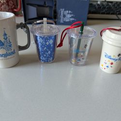 Four Disney Starbucks Ornaments - $15 Each