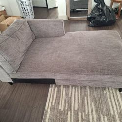 Single Comfortable Grey Lounge Couch 