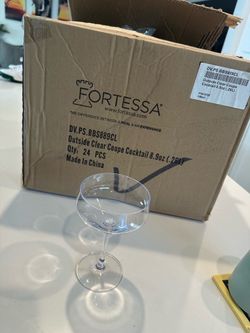 Plastic coupe glasses